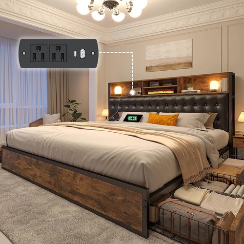 King size bed frame - king,