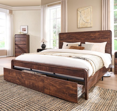 King size platform bed - platform, 50"tall