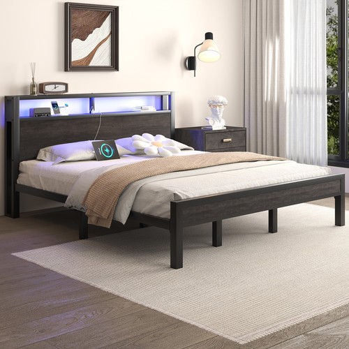 Led light bed - bed, frame